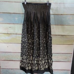 Zashi Black and Beige Printed Maxi Skirt - Women's Stylish Skirt